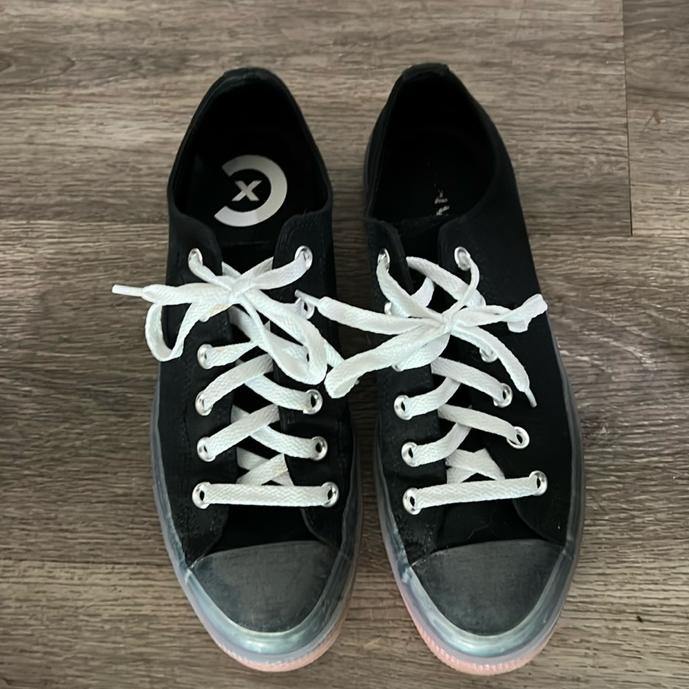 Black and Orange Converse Size M 8/ W 10